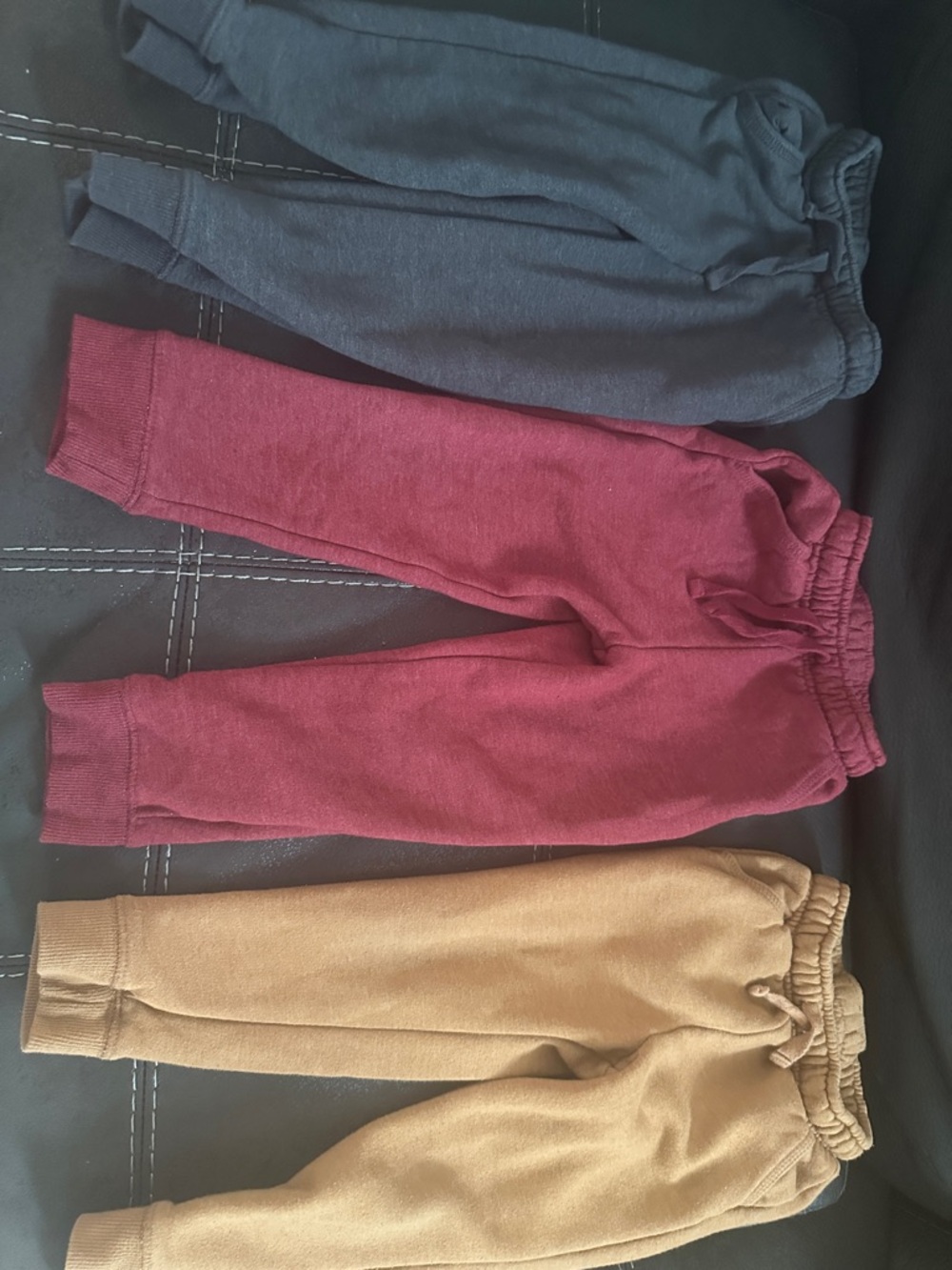 Cat & Jack Fleece Joggers in Navy, Burgundy & Tan